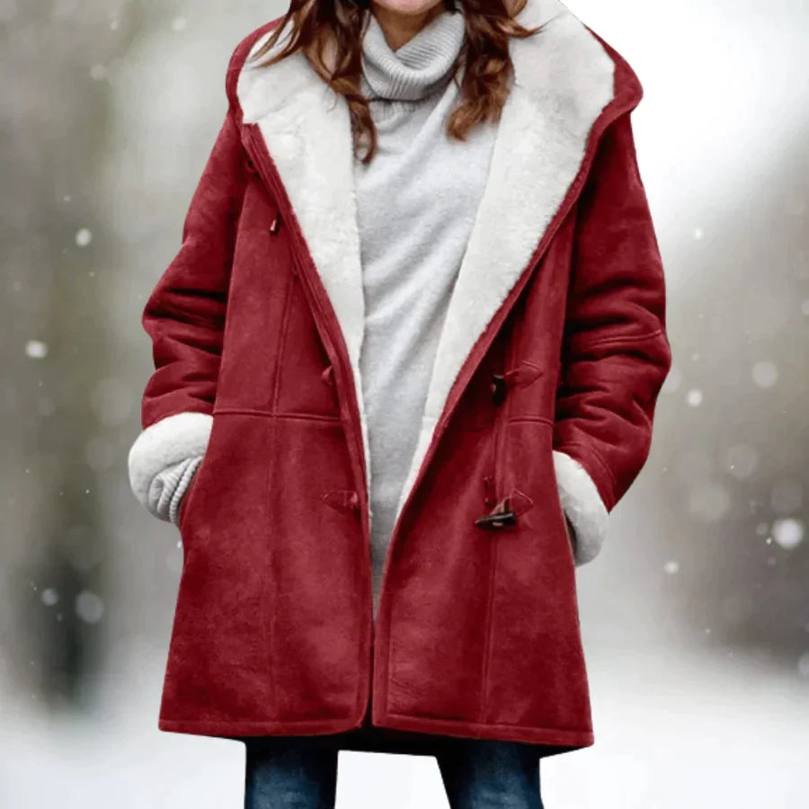 Svetlana - High-quality suede fleece jacket with semi-lined hood