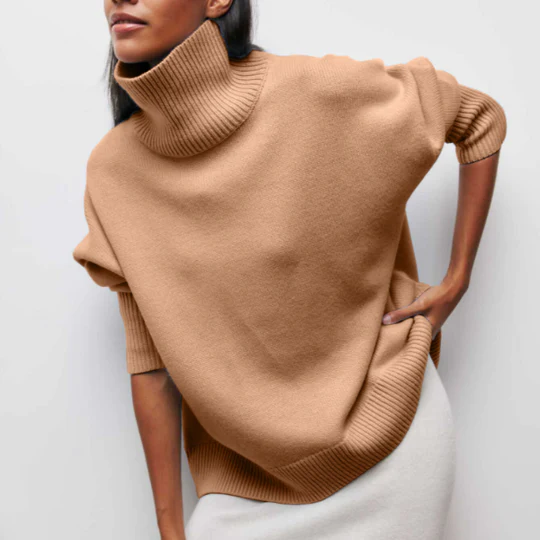 Amélie - Oversized cotton turtleneck sweater