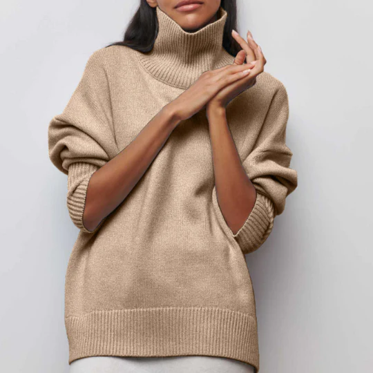 Amélie - Oversized cotton turtleneck sweater