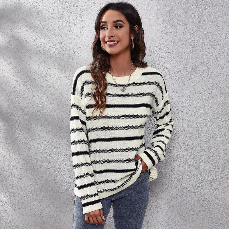 Cashmere Cascade Striped Sweater