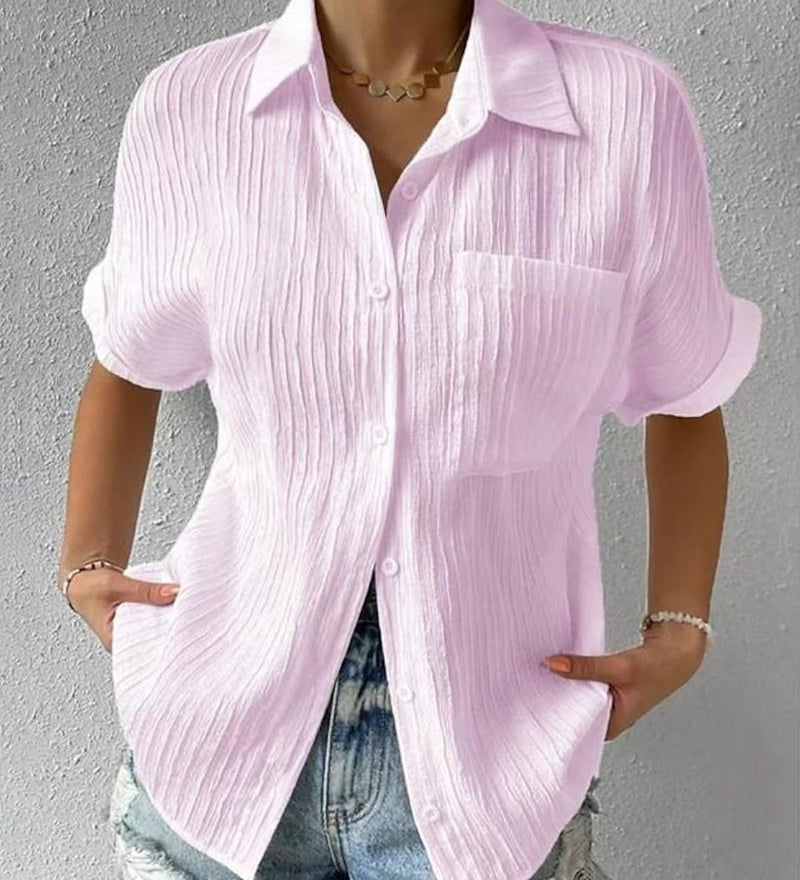 Comfortable lapel blouse