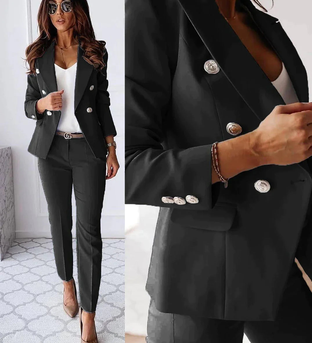 Elegant jakke og buksedragt